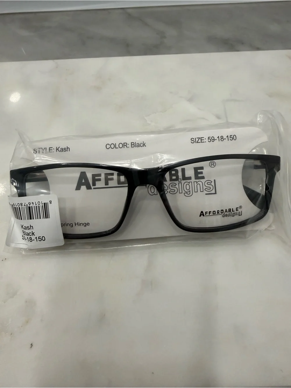 Affordable Design Black Kash Eyeglass Frame